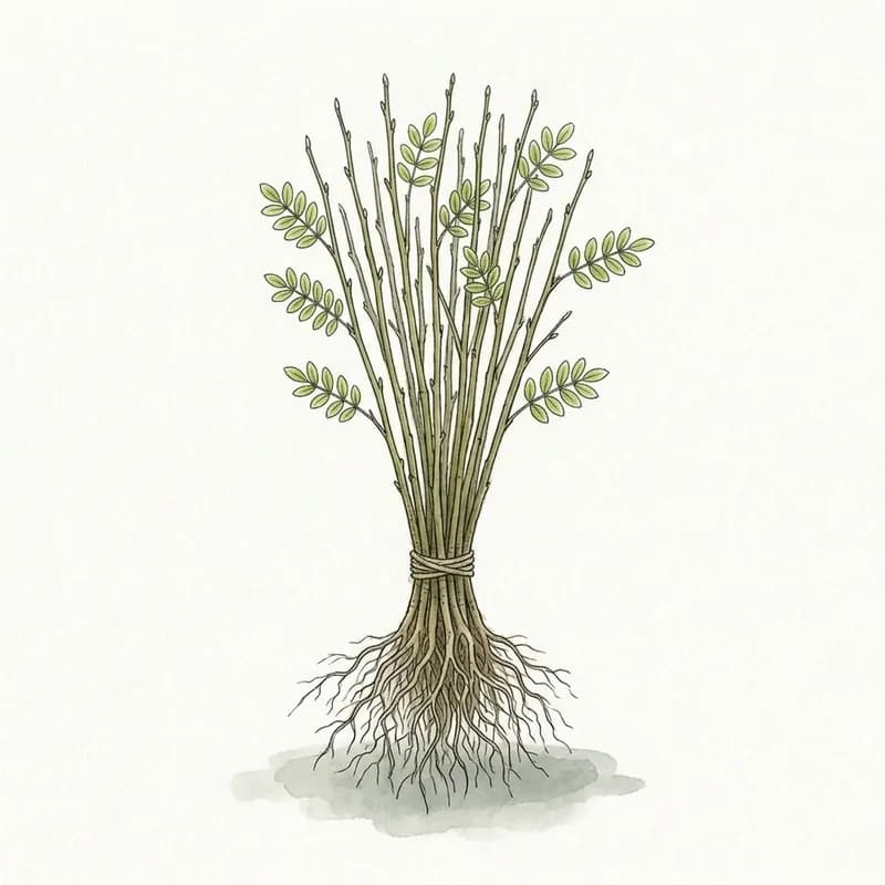 Häckkaragan, små plantor, ca 40 cm höga