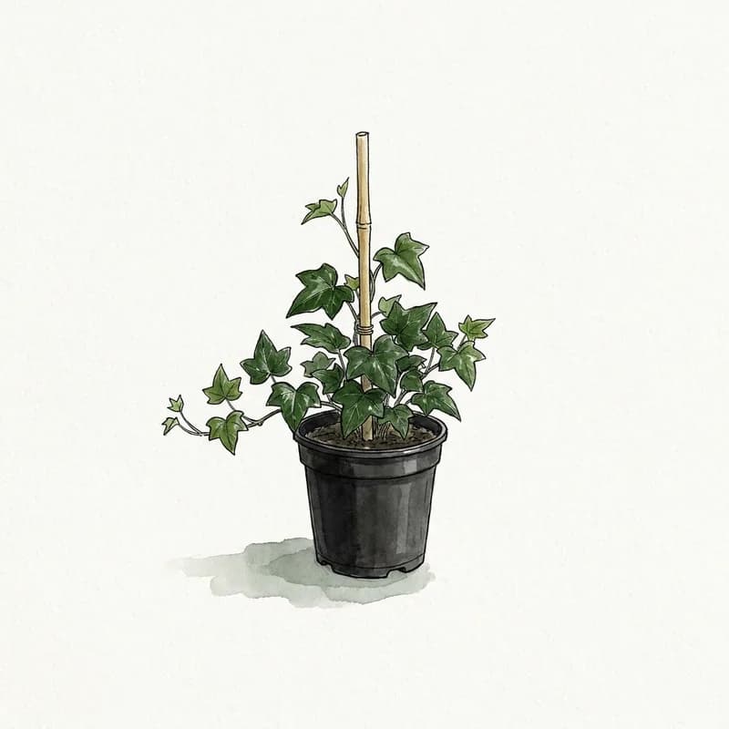 Murgröna på spaljé, små plantor, ca 35 cm höga