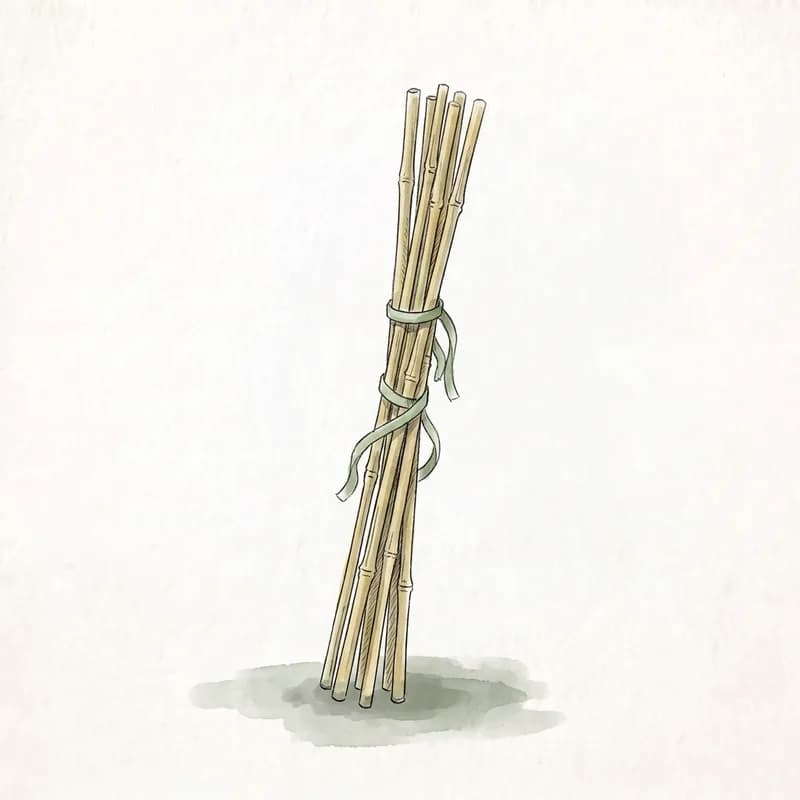 Stödkäpp av bambu